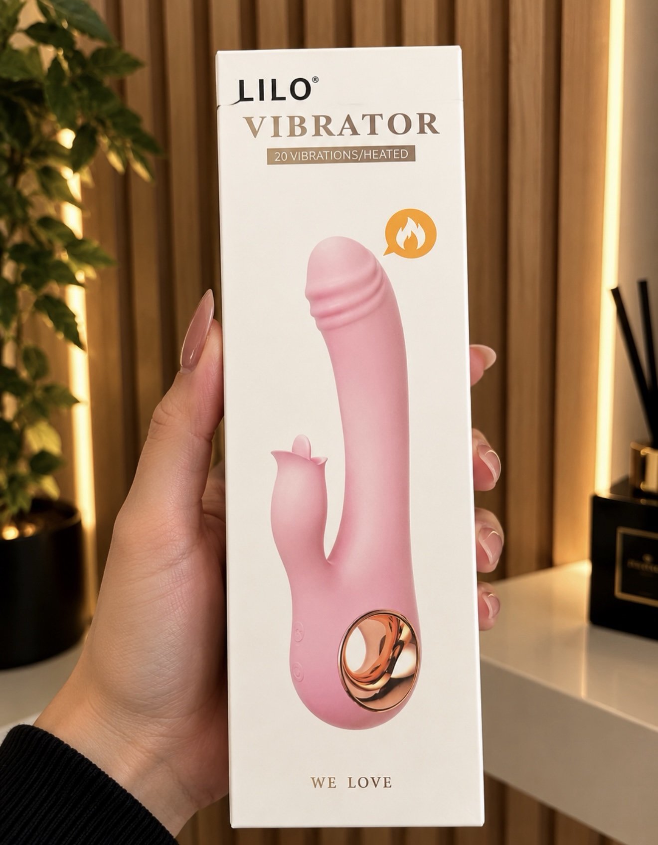Vibrador com Aquecimento e Estimulador Externo